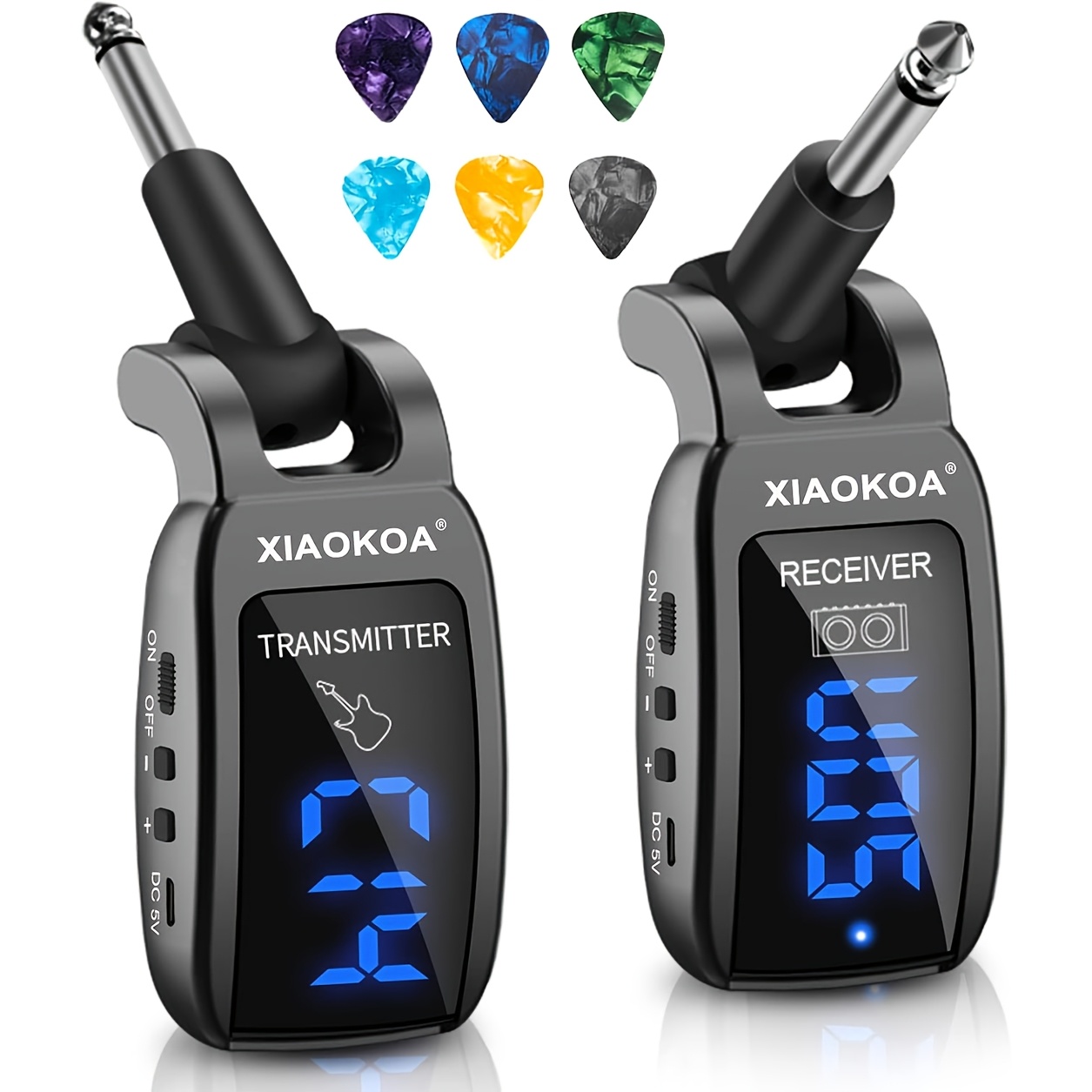TEMU Wireless Guitar System Uhf Wireless Guitar Transmitter Receiver 164feet Range With Hd Led Screen For Electric Guitar Musical Instruments TEMU Wireless Guitar System Uhf Wireless Guitar Transmitter Receiver 164feet Range With Hd Led Screen For Electric Guitar Musical Instruments