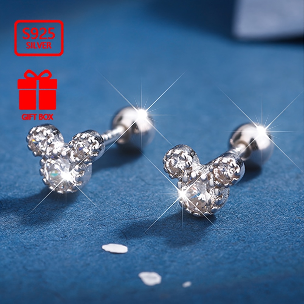 

2pcs Vigg 925 , , Synthetic Zirconia , Box Included, For & Gifting