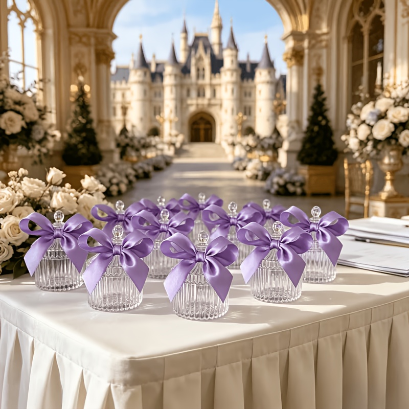 39pcs Purple Striped Transparent Lidded Jewelry Box Set