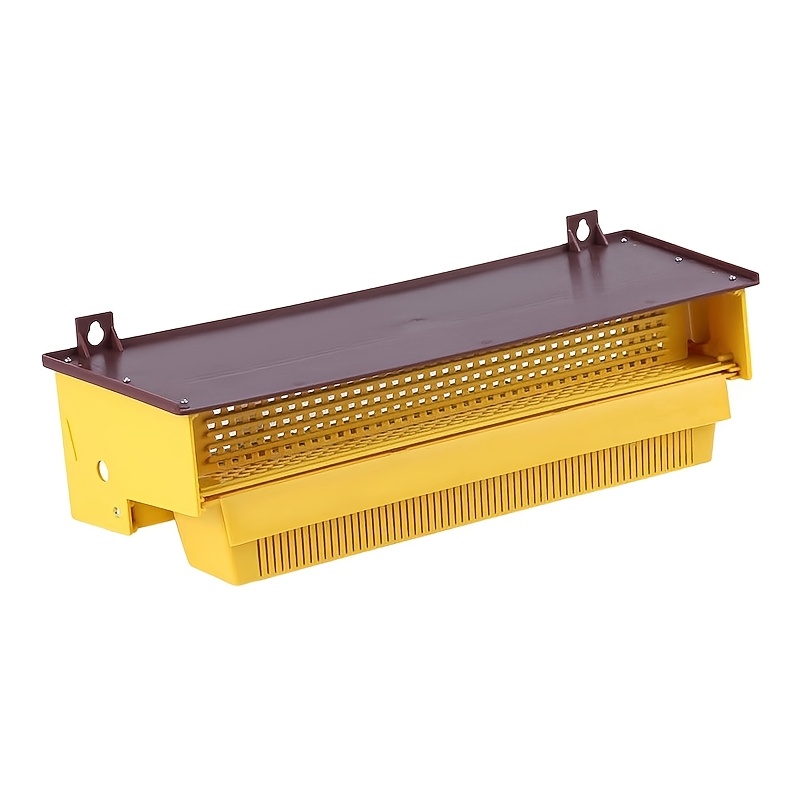 E-shop 1er Pack, Pollen-Einsammelbox Gelbe Kunststoff Pollenfalle mit Belüftungs-Tablett Imkerei Zubehör Langlebiges Bienenstock Eingangswerkzeug für