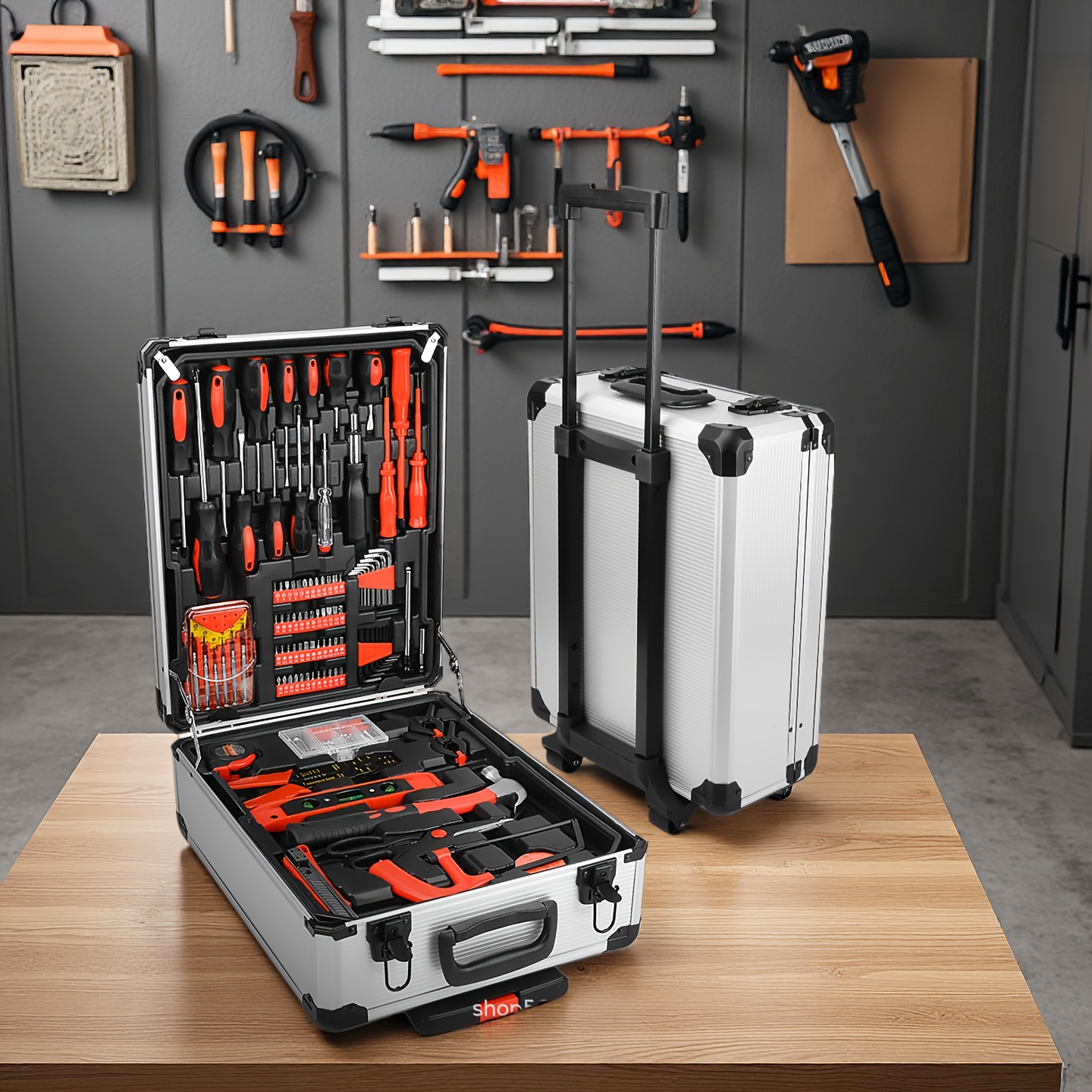 499pcs trolley aluminum box tool set machine repair group ratchet wrench toolbox complete set without battery 0