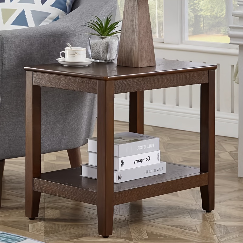 Mesa de centro nórdica simple de madera maciza, pequeña, plegable,  cuadrada, práctica, mesa auxiliar para sala de estar, sofá, dormitorio,  mesa de té