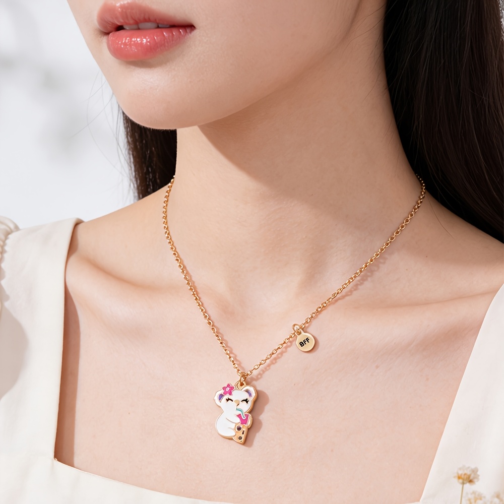 2pcs Koala Pendant Necklace BFF Set for Girls