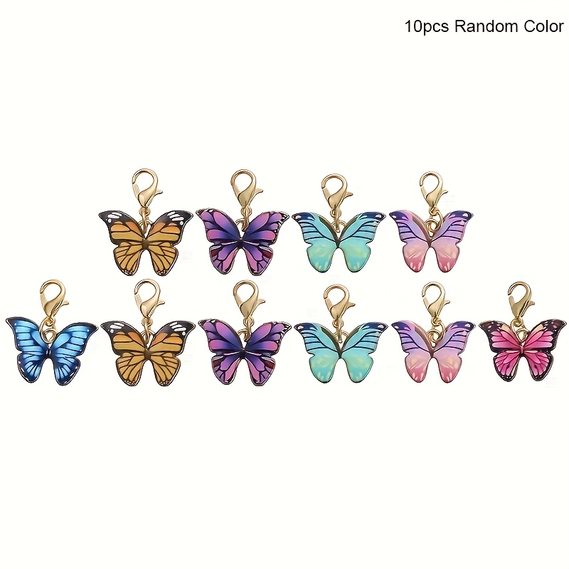 Image of 10/20pcs Creative And Fashionable Mixed Color Lobster Clasp Pendant Diy Pendant Jewelry Hanging Accessories Random Color