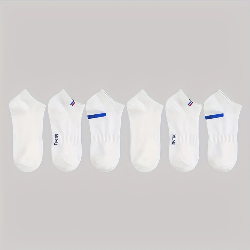 6 Pairs Men's New Comfortable Durable Solid Color Summer Short Socks