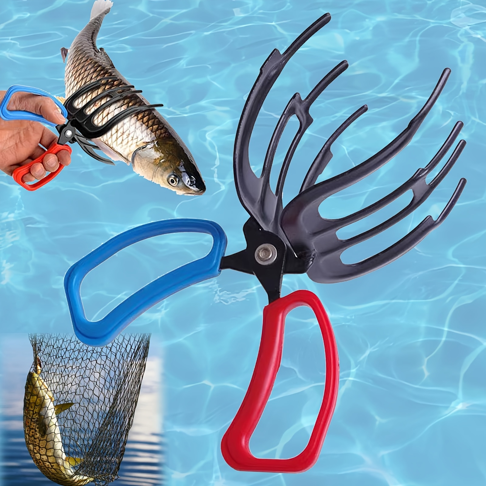 TEMU 1/2 Multifunctional 3-claw Fishing Clamp/metal Grab Pliers, Non-slip Pliers That Don't , And Of Your , Fishing Accessories For Catching Most , Outdoor Fishing Tools, Without Battery