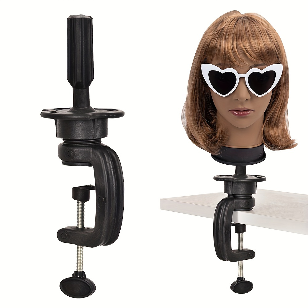 

Wig Stand Mannequin Head Stand, Cosmetology Manikin Stand, Wig Mannequin Head Stand For Displaying Wigs, Salon Training Black Manikin Stand Holder Clamp, Secure Clamp Holder For Easy Use