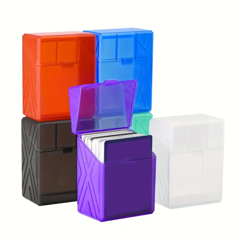 mtg plastic card storage JunVpic Trading Box, 3500+ Deck Box with Magnetic Lid MTG TCG Storage Box Compatible