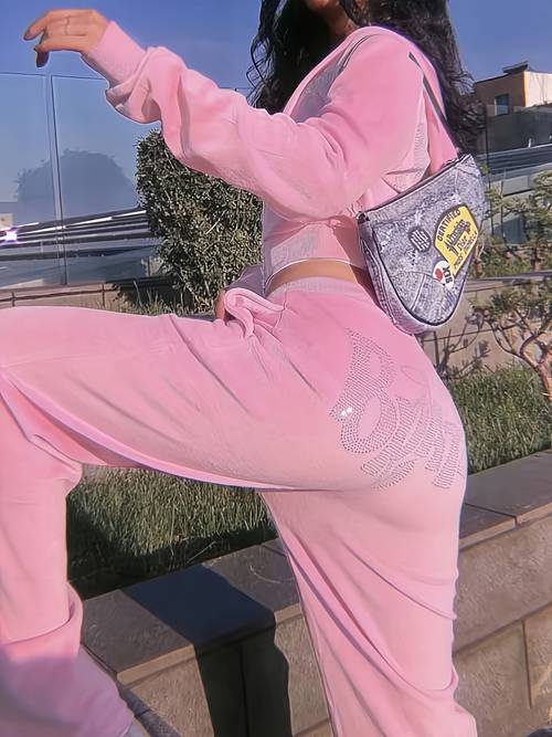 letter print 2pcs set hooded sweatshirt sweatpants y2 style casual set