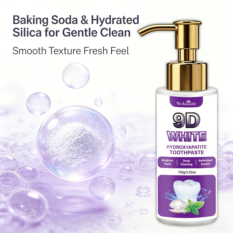 9D White Hydroxyapatite Pump Toothpaste with Probiotics
