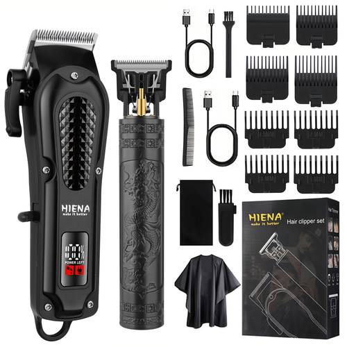 1pc 2pcs mens hair clipper beard trimmer suitable for trimming tool usb rechargeable mens grooming kit gift fathers day gift