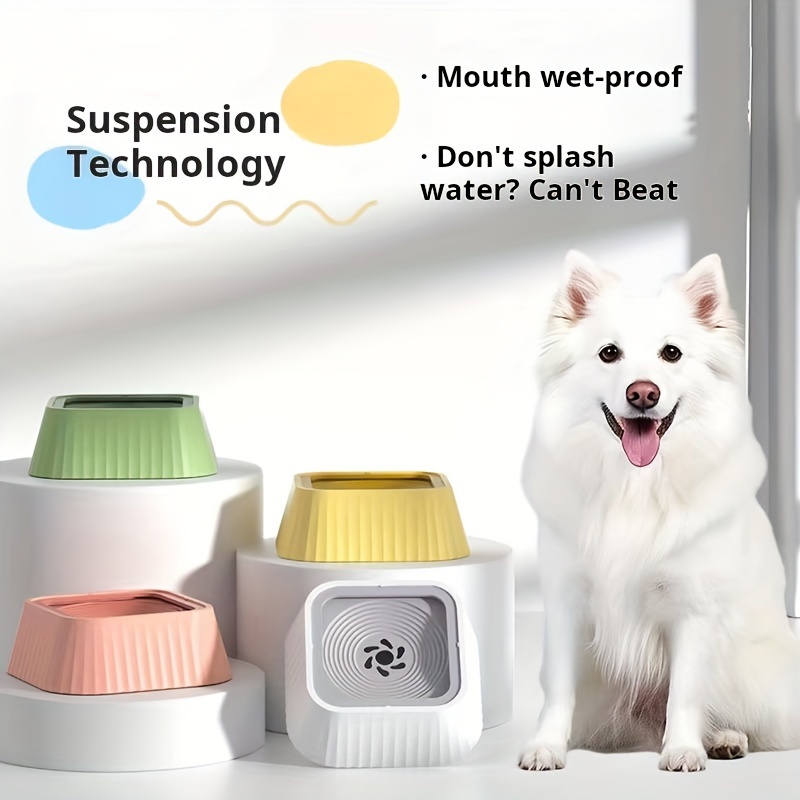 

Elevated Pet Water Bowl For Dogs And Cats, Floatable Mouth Drinking Basin, Non-splash Neck Protective Design, Plastic Hydration Dish, No Battery Needed