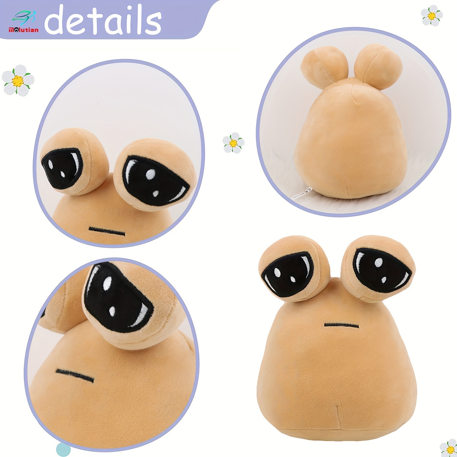 Adorable 8 6 Hot Game My Pet Alien Pou Plush Toy Perfect Gift Halloween ...