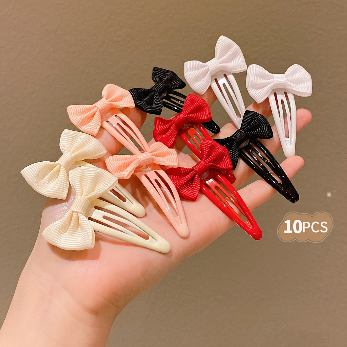 

Lemon 10pcs Cute Bow Hair Clips For Girls - Soft Knit Fabric, Parties & Gifts, Lemon Love