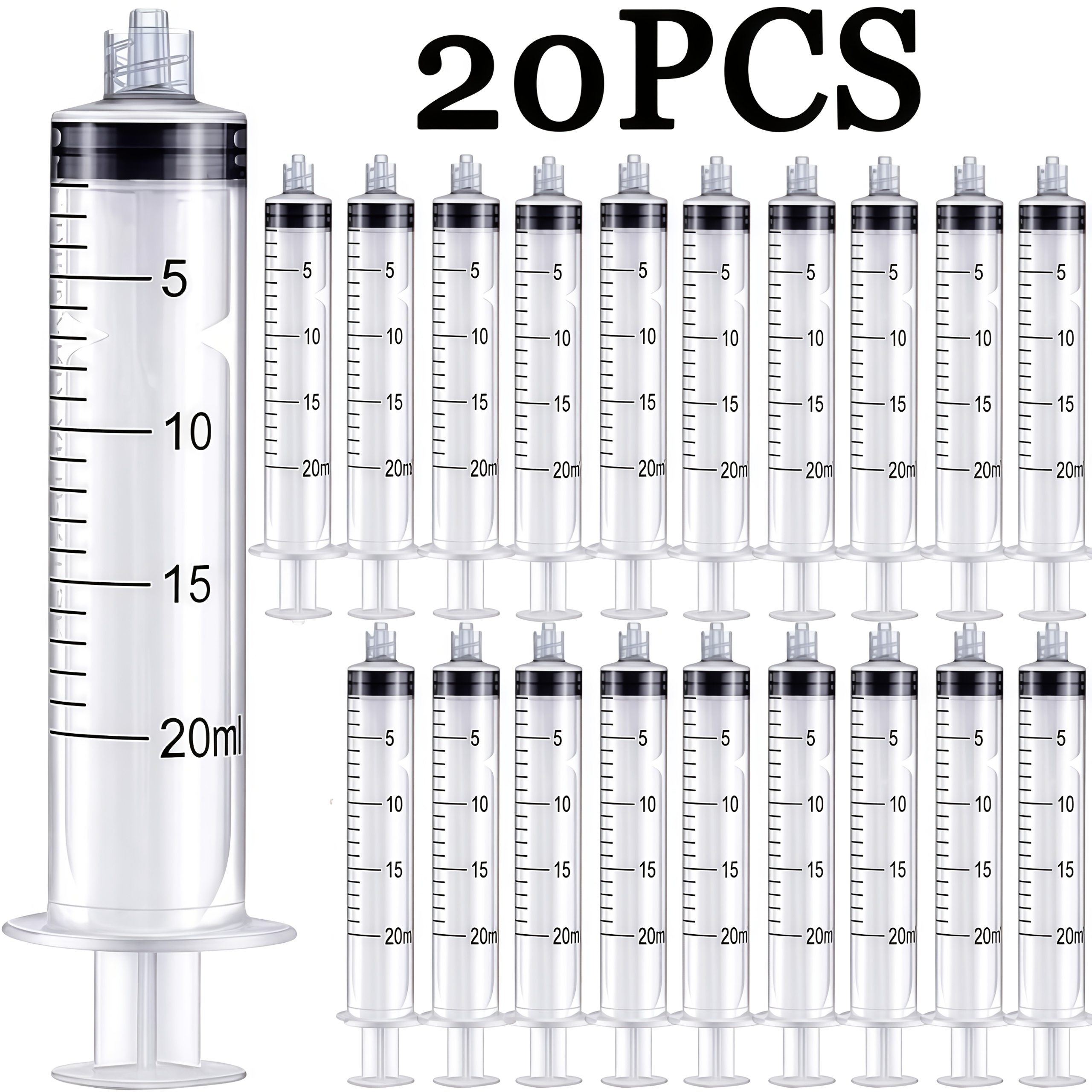Image of 10ml/20ml Needle-free Plastic Syringes, For Ink Transfer And Crafts, Feeding Pets Animals, Applying Oil Or Glue