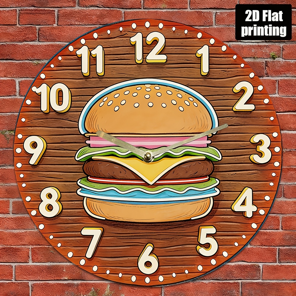 TEMU 1pc, Neon Sign Saying Our . 8inch, 2d Calm Wall Clock, Acrylic Quartz Design, Spiritual Home/holiday/room/coffee/decoration