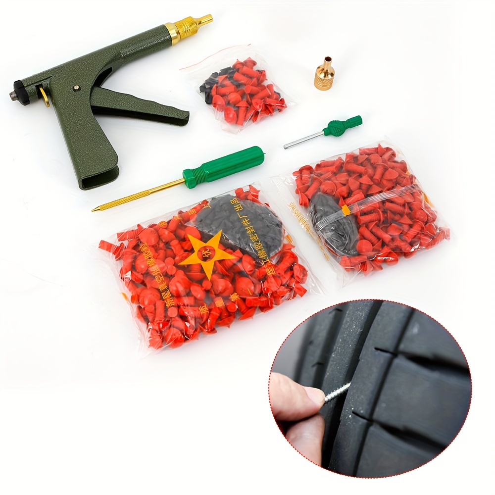 

Tire Plugger Tubeless Tire Wheel Repair Gun Kit Mushroom Plug Probe Nozzle Best