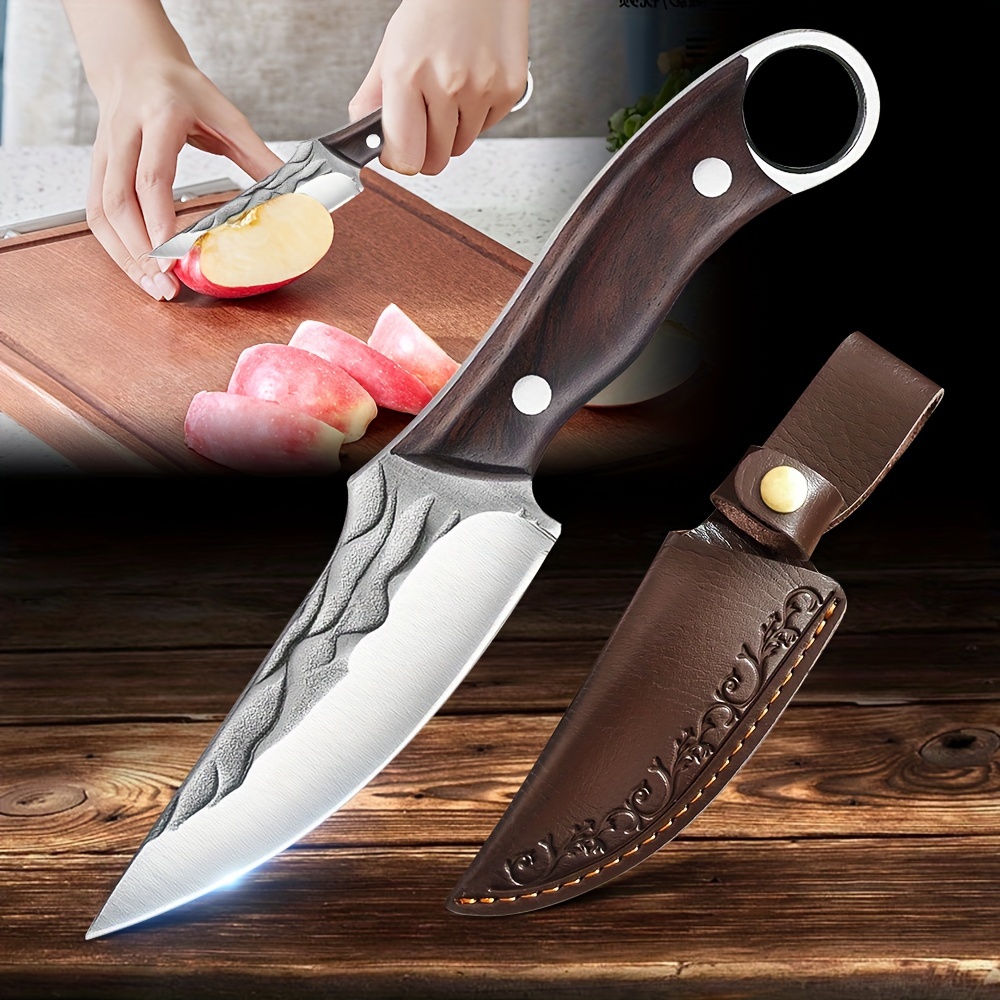 

Kitchen Boning Knife Butcher Cutting High Carbon Steel Meat Cleaver Sharp Hand Forged Chef Slicing Kitchen Knives With Sheath