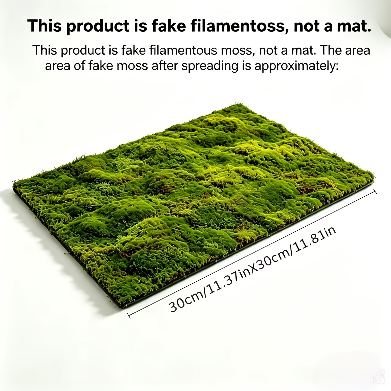 TEMU 5 Packs Of Artificial Moss - Durable Plastic Indoor/outdoor Decor, Suitable For Glass Containers, Planters, And Landscapes, Moss With Realistic