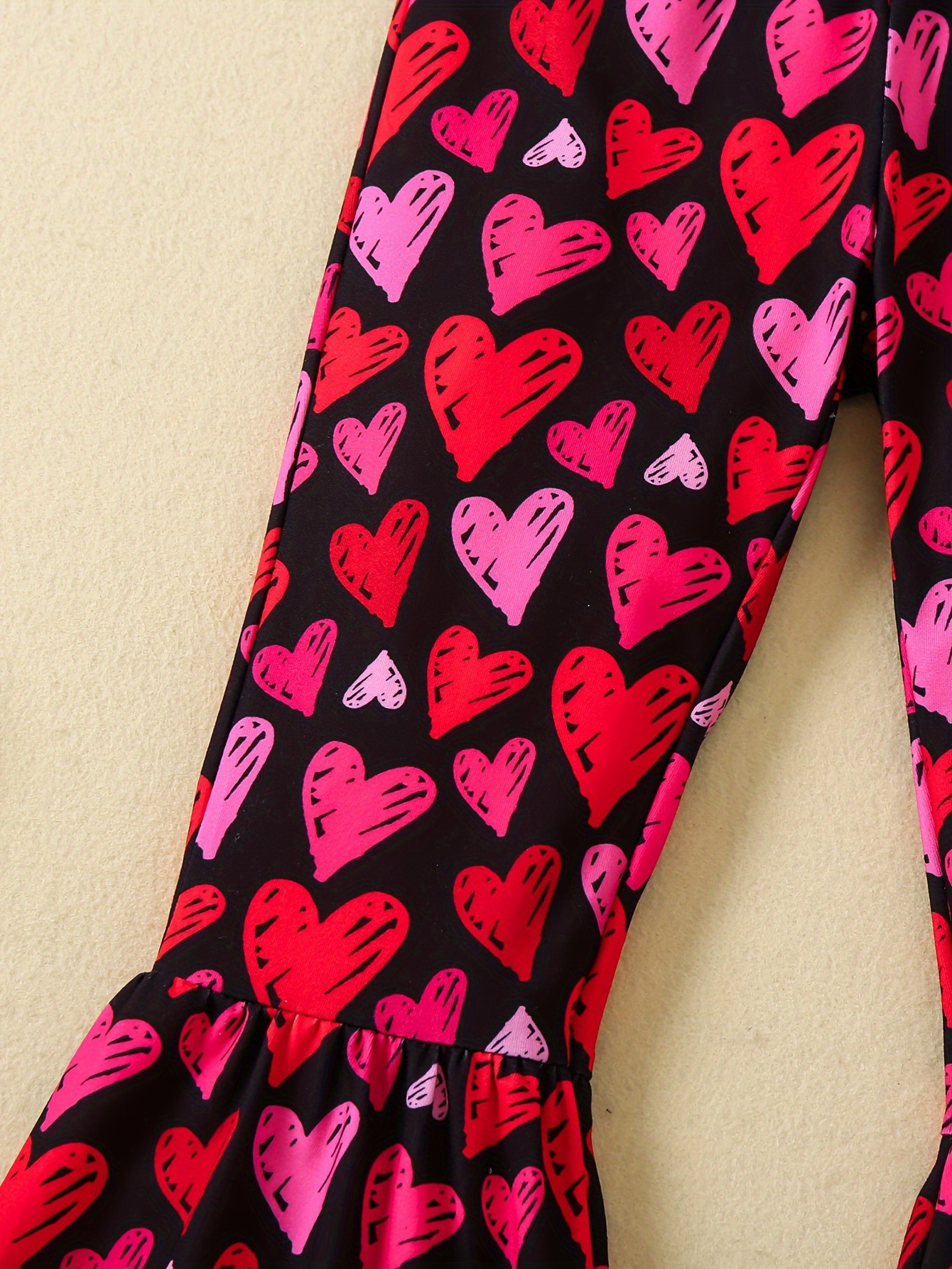 LuLaRoe Love Red/Pink Hearts Valentine Leggings Size OS Women's