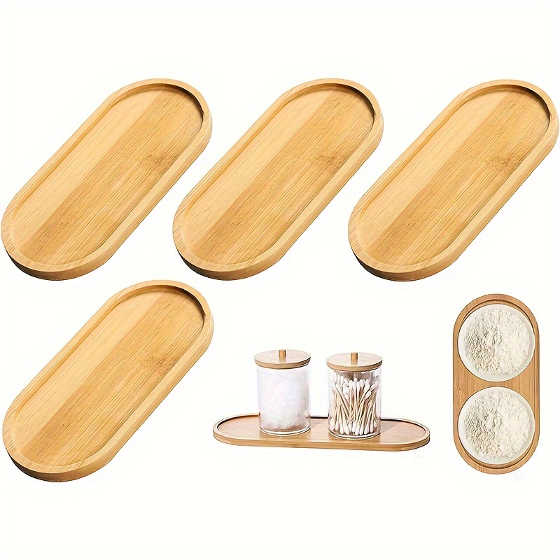 

1pc Bamboo Wooden Tray, Wooden Plate, Dinner Plate, Bamboo Tea Plate, Fruit Tray, Oval Teapot Tray For Restaurants, Cafes Eid Al-adha Mubarak