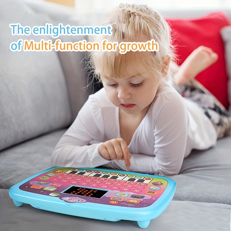 tablet learning pad with led screen teach alphabet numbers   math development interactive electronic toy for battery not included halloween christmas gift details 0