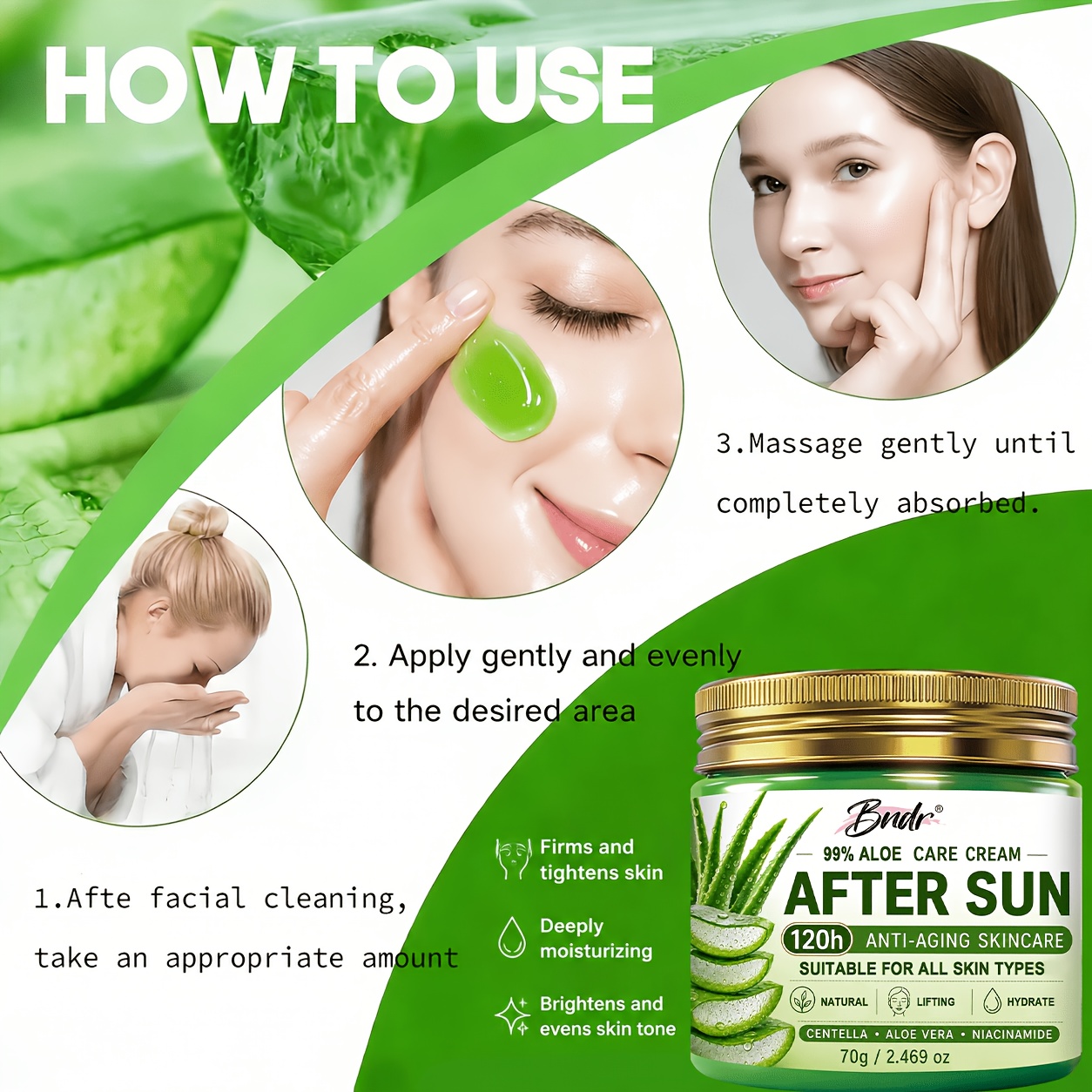 Moisturizing Face Cream with Aloe Vera for Adults