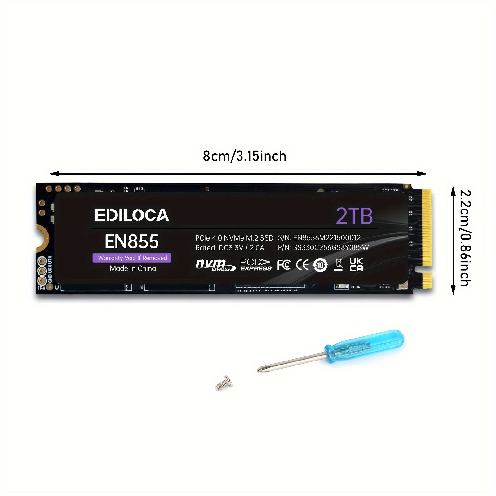 EDILOCA EN855 SSD 2TB PCIe 4.0 NVMe M.2 EDILOCA EN855 SSD PCIe 4.0 M.2