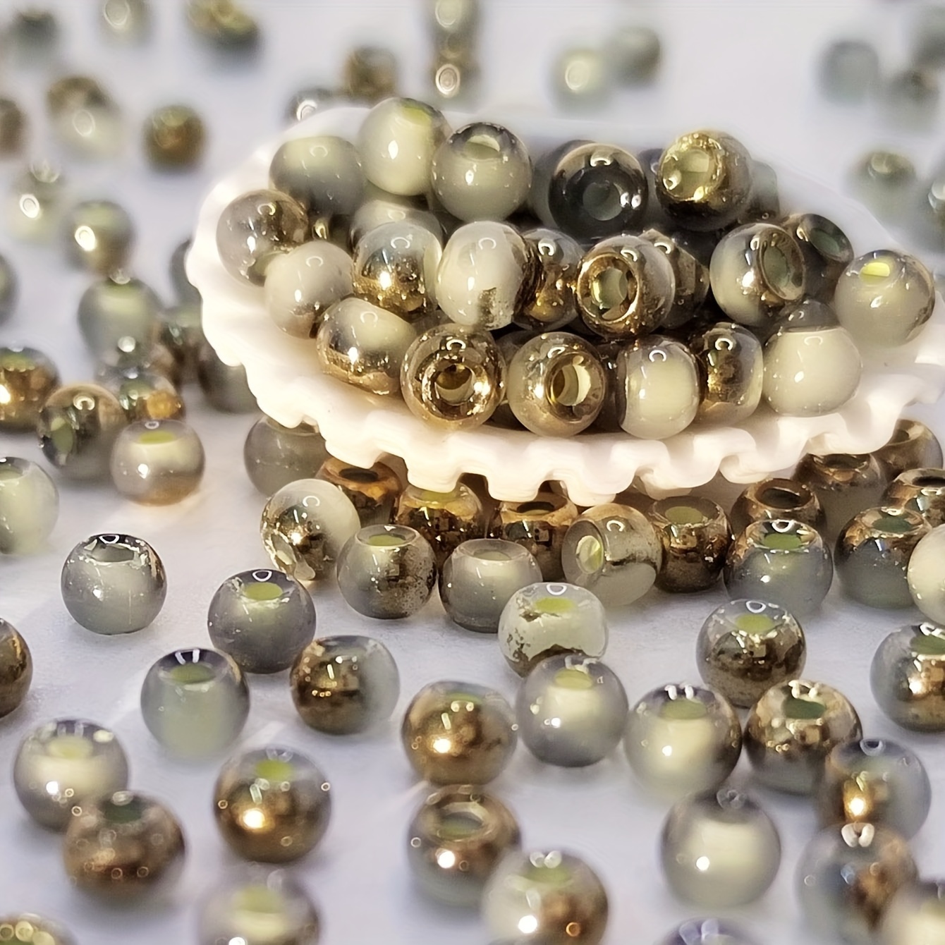 405pcs 4mm Colorful Artificial Glass Jade Beads for DIY