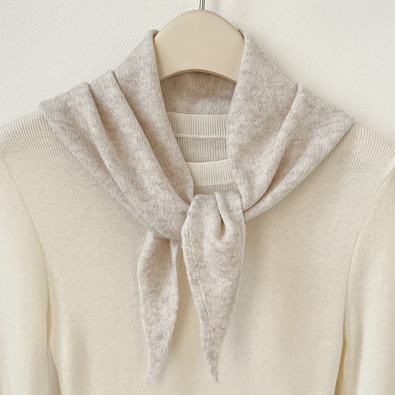 Solid Color Triangle Shape Scarf, Warm Touch & Clean Cut