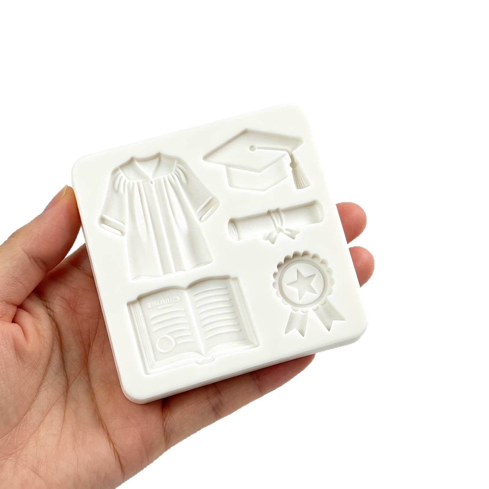 TEMU Graduation & Back-to-school Themed Craft Mold, -one Shape With Graduation Gown, , Diploma, And Badge. Crafts, Resin And Polymer Clay, Ideal For
