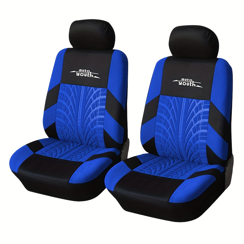 TEMU 2pcs Car Seat Covers Breathable Front Auto Seat Cover, Front Seat Car Seat Covers, Front Seat Covers With Lumbbar Cushion, Car Seat Cover For