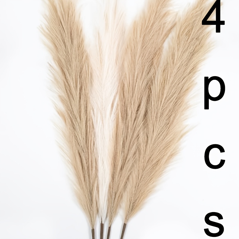 4pcs 80cm Artificial Flowers, Large Faux Pampas Grass Decor For Floor Vases, Room Decor Home Decoration, Boho Decor