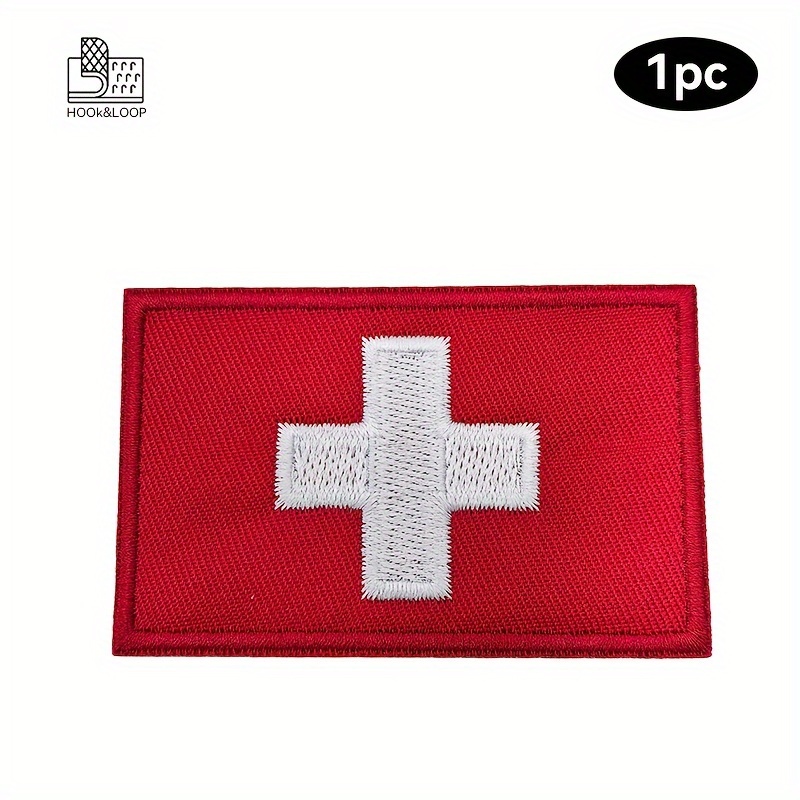 

1pc Flag Patch, Hook & Loop Embroidered Armband Flag Tactical Patches For Backpacks Hat Clothing Jackets.