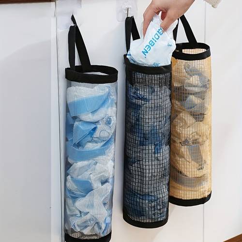 storage bags garbage bags storage bags kitchen plastic bags sorting hanging bags household hanging garbage mesh bags convenient and quick storage
