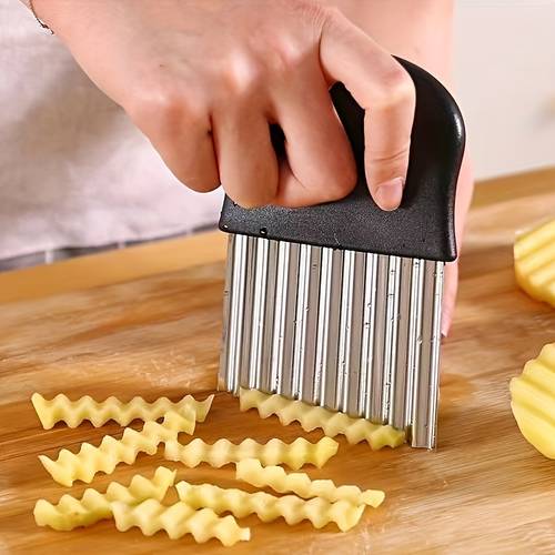 stainless steel wavy cutter multi functional suitable for fruits vegetables and salads durable blade for and carrot essential kitchen gadget