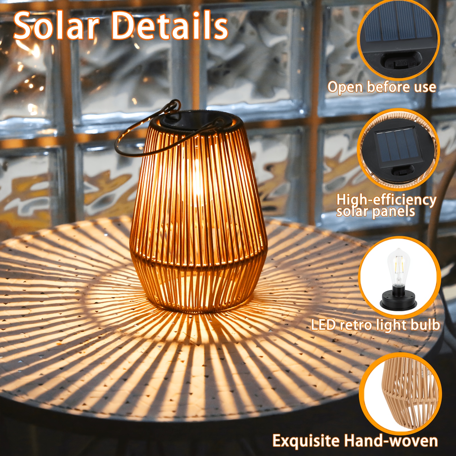 Hanging Solar Lanterns (with Built-in LED Bulbs), Outdoor Garden Decorative Lights, Ideal for Decorating Garden Paths And Patios, A Unique Birthday Gift for Women