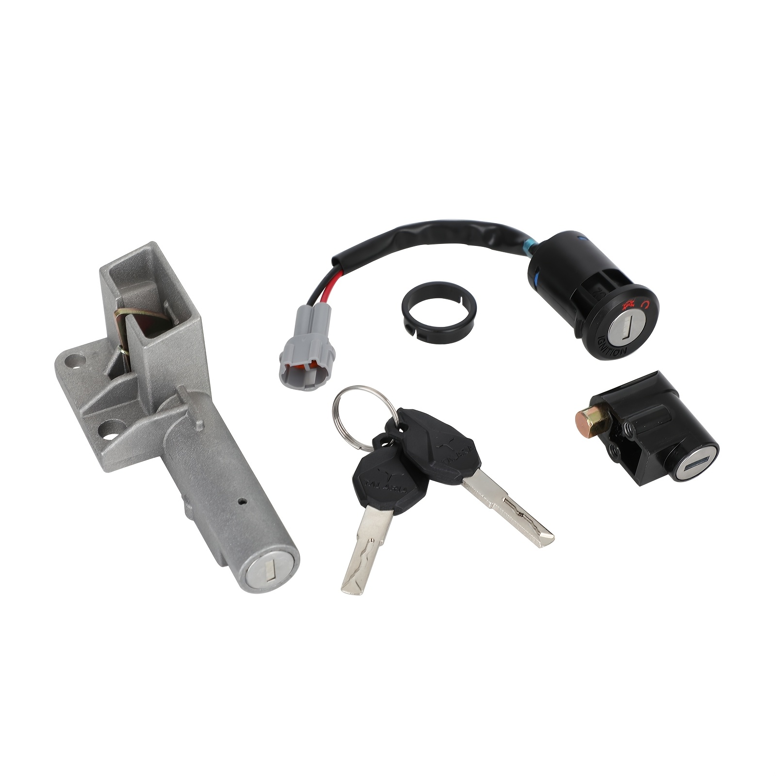 TEMU Electric Dirt Bike Switch For X/s Mx3/mx4/mx5 Lock Set Cylinder 2 Keys Included 2-position Switch Made Of 6061 Aluminum Alloy