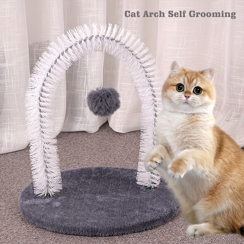 

4-in-1 Cat Grooming Arch - Self-massage Brush & Hair Remover Toy For Cats, Interactive Pet Care Accessory Cat Toys, Cat Brushes