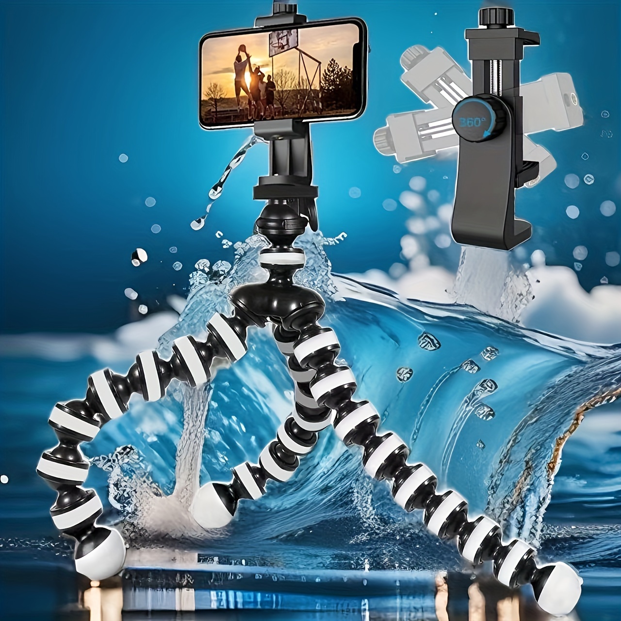 

Mini Phone Tripod With 360° - Waterproof, Flexible Stand For Smartphones & Digital Cameras