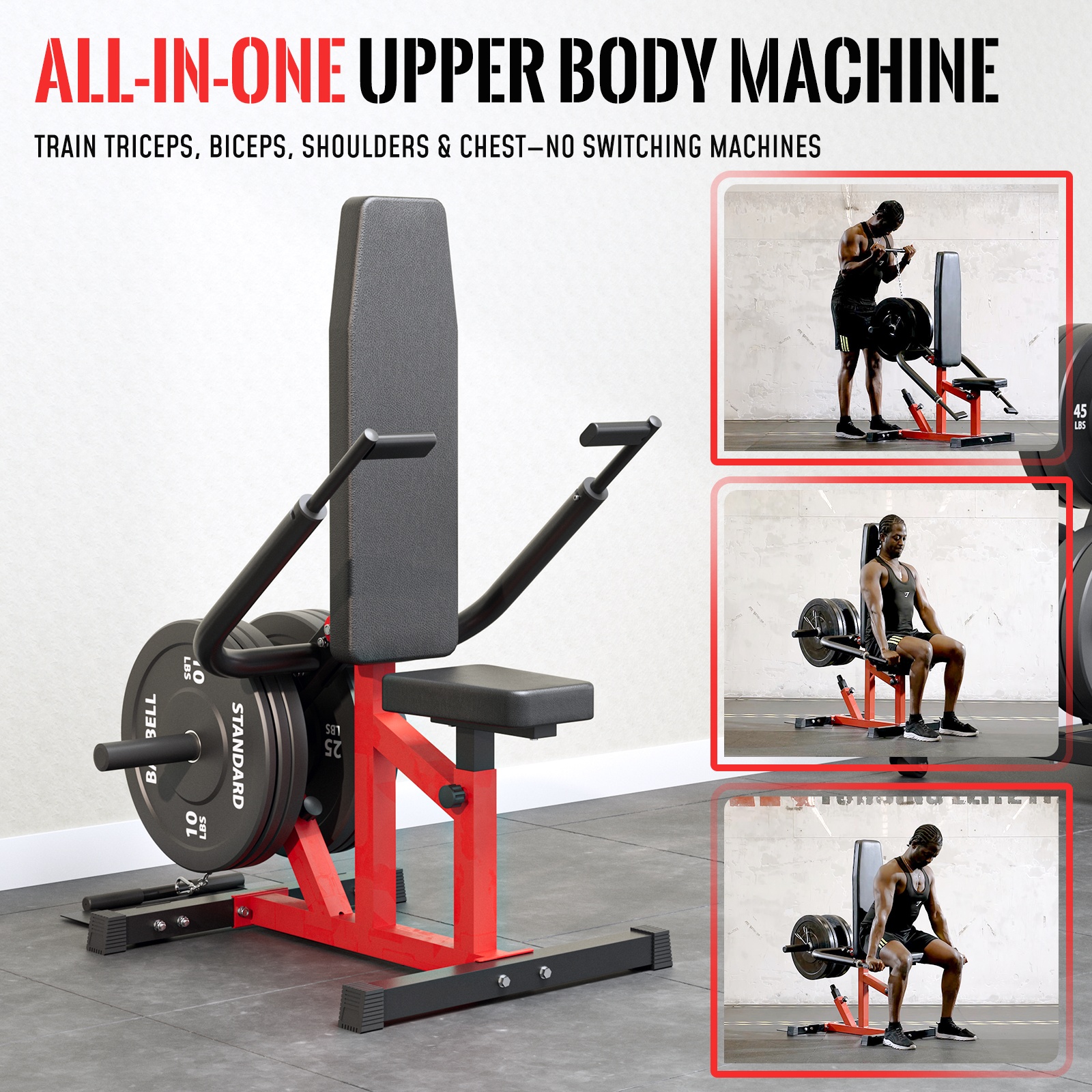 Seated Tricep Press Down Machine Plate Loadable Seated Dip Machine