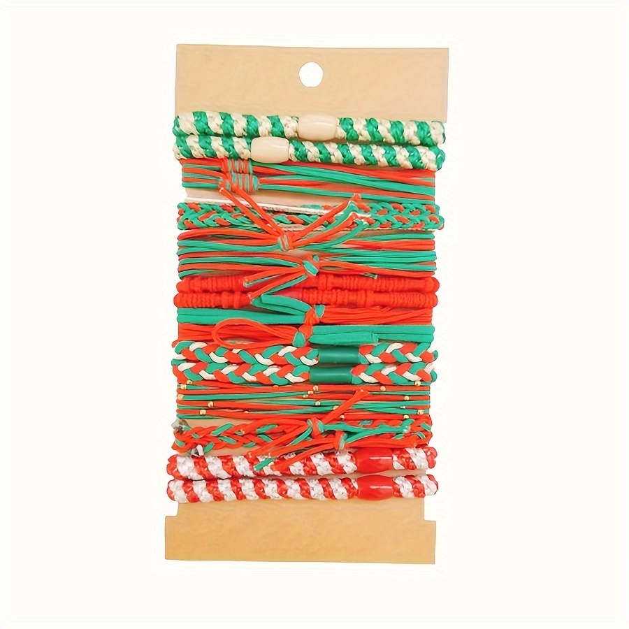 

20pcs Red Twist Christmas Accessories Set, , Ponytail , , For