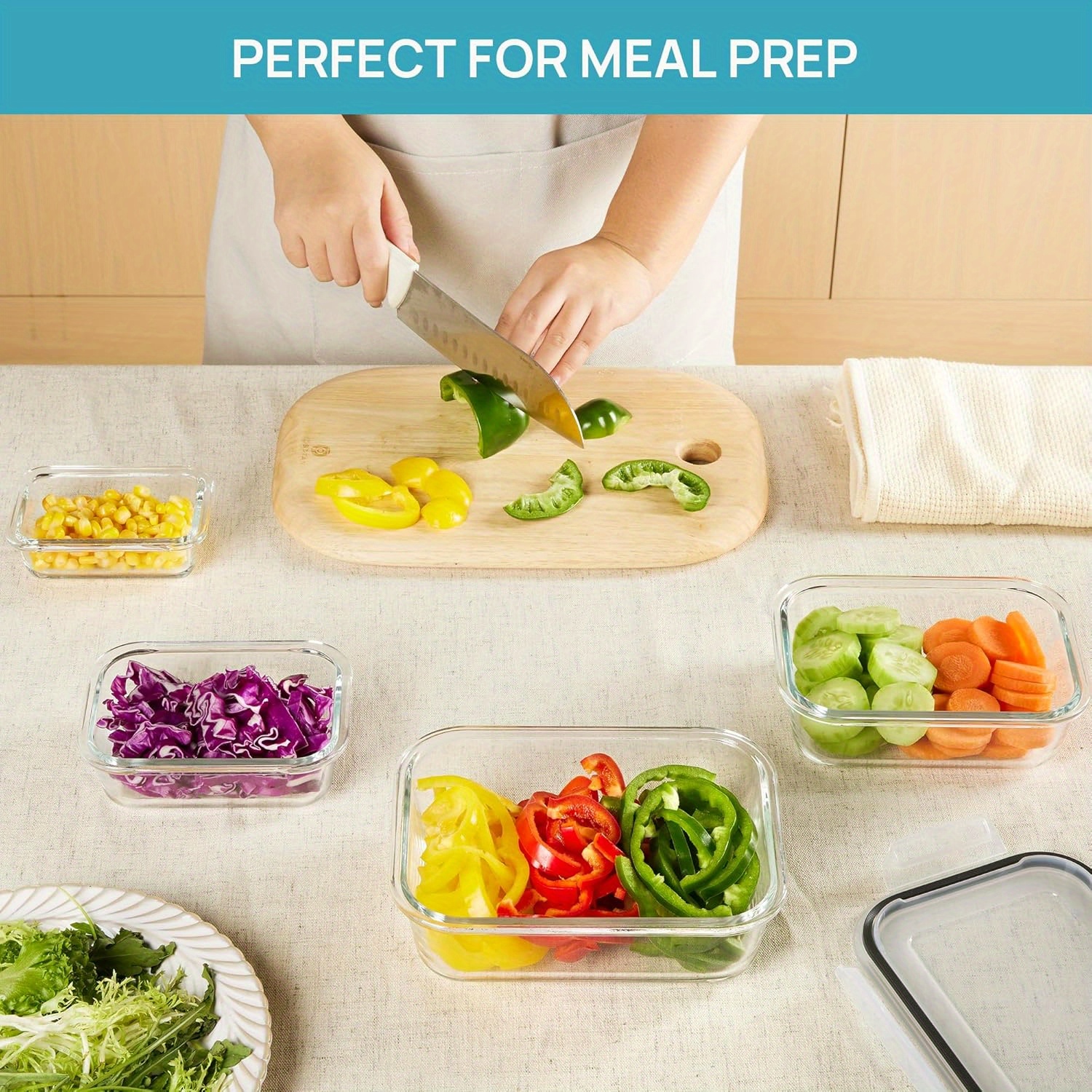 8 2pcs 4 1pc lid 4 1  food storage container set kitchen organizers meal prep containers lock lids reusable plastic lunch box snack salad containers boxes and lids pantry and kitchen organization