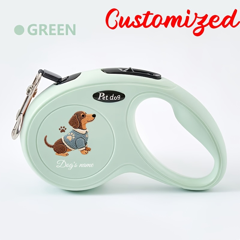 TEMU Custom Name Retractable Leash, Suitable For Small To Medium Cats And Dogs, Personalized 3-meter Long Leash, 360Â° Anti- Design, Non-slip Handle,