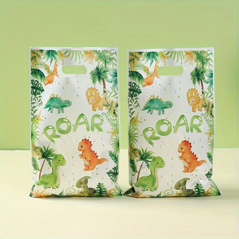 

10-piece Dinosaur Themed Birthday Party Favor Bags - Perfect For Candy & Treats, Ideal For Baby Showers & Dino-themed Celebrations
