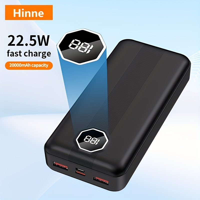 

Hinne 20000mah , 22.5w Charger, Display Usb/-c/compatible Iphone/samsung/ Phones And Electronic , Phone Battery ,