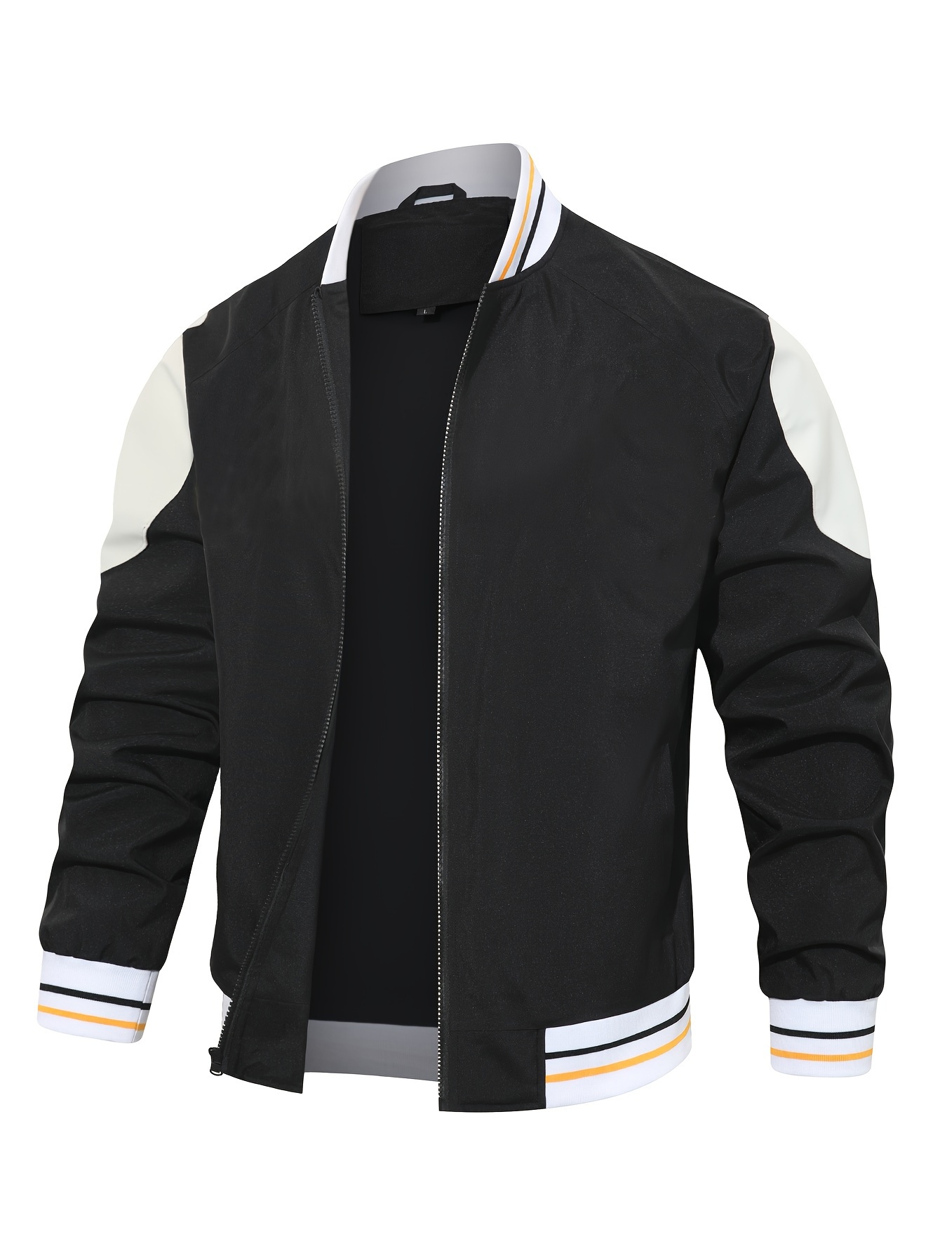 Color Block Long Sleeve Zipper Sports Cropped Jacket Tight - Temu