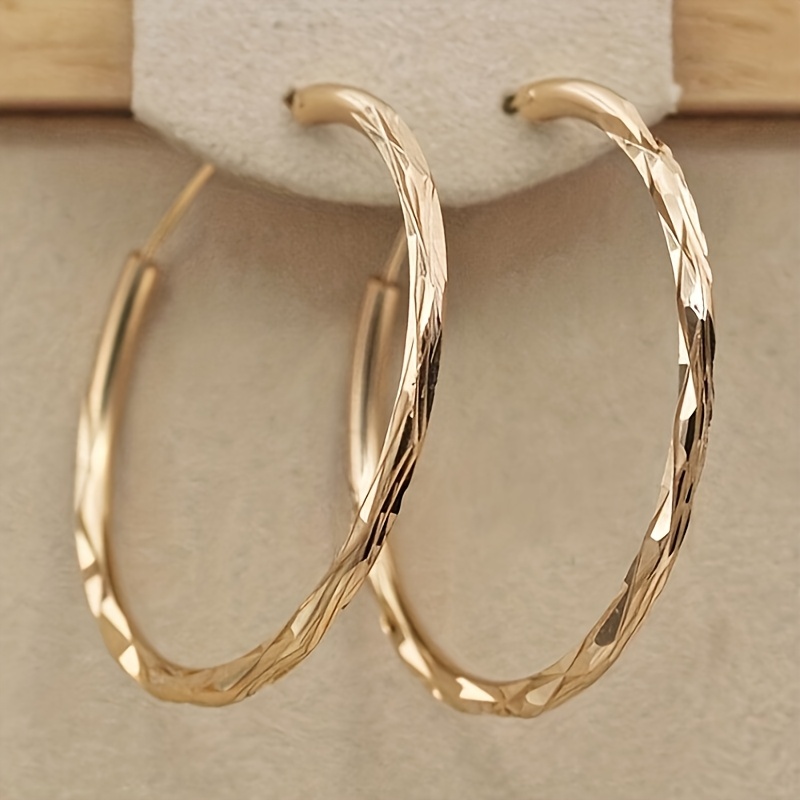 Easy Elegant Hoop Earrings For Women Wedding Engagement Party Jewelry Additions