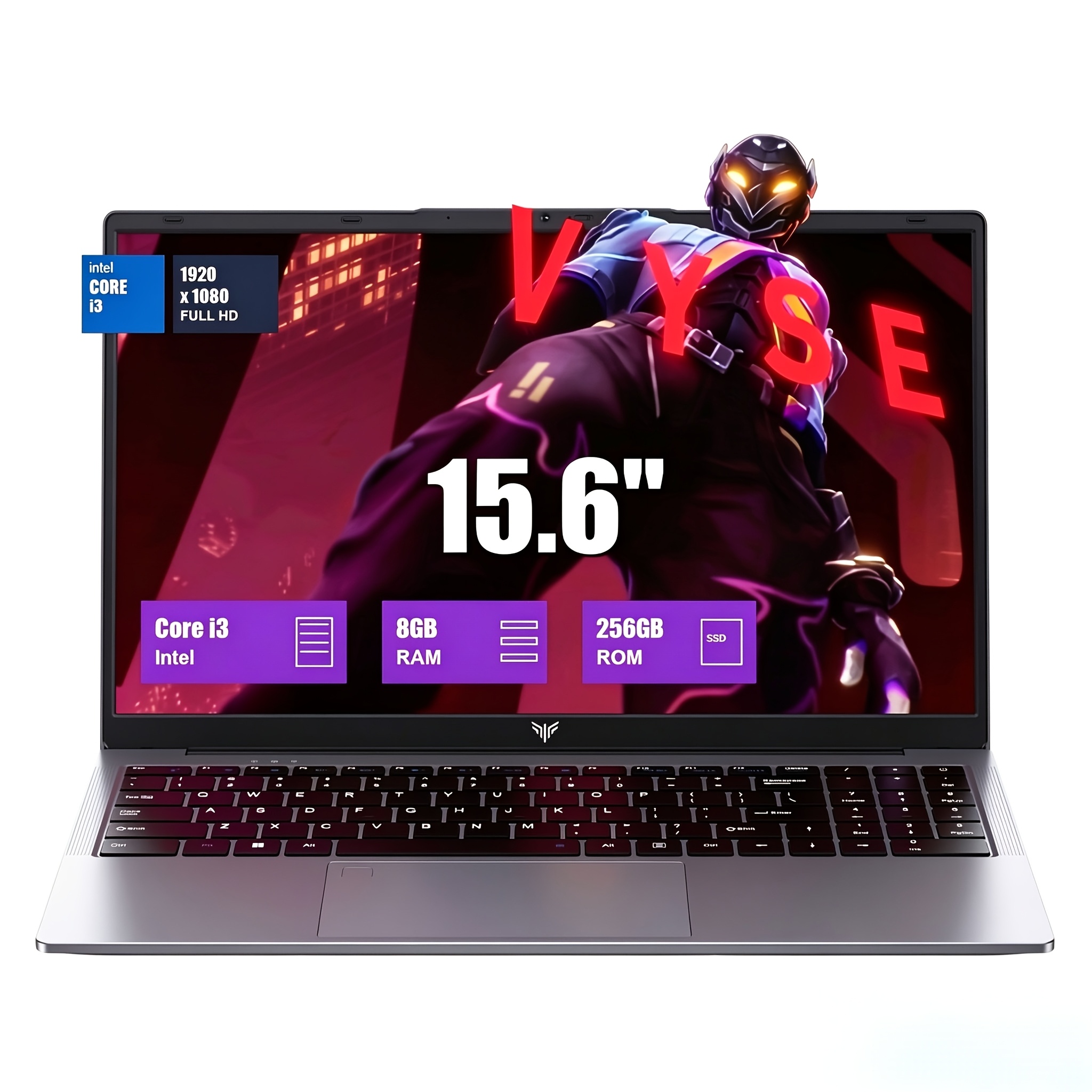 Image of 15.6" Fhd Laptop, Core I3-8109u (up To 3.6ghz), 8gb 256gb , Hdtv, Usb 3.2, Slim Notebook For Student And Business