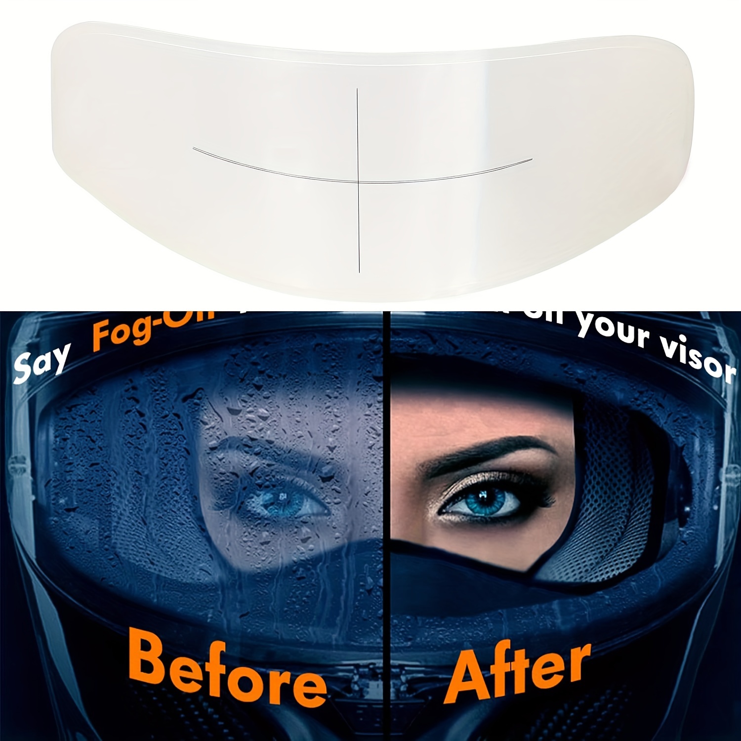 

Motorcycle Anti Fog Film And Rain Film Durable Nano Coating Sticker Film Helmet Accessories - Universal Fit Helmet Visors Fog Resistant Clear Lens Insert
